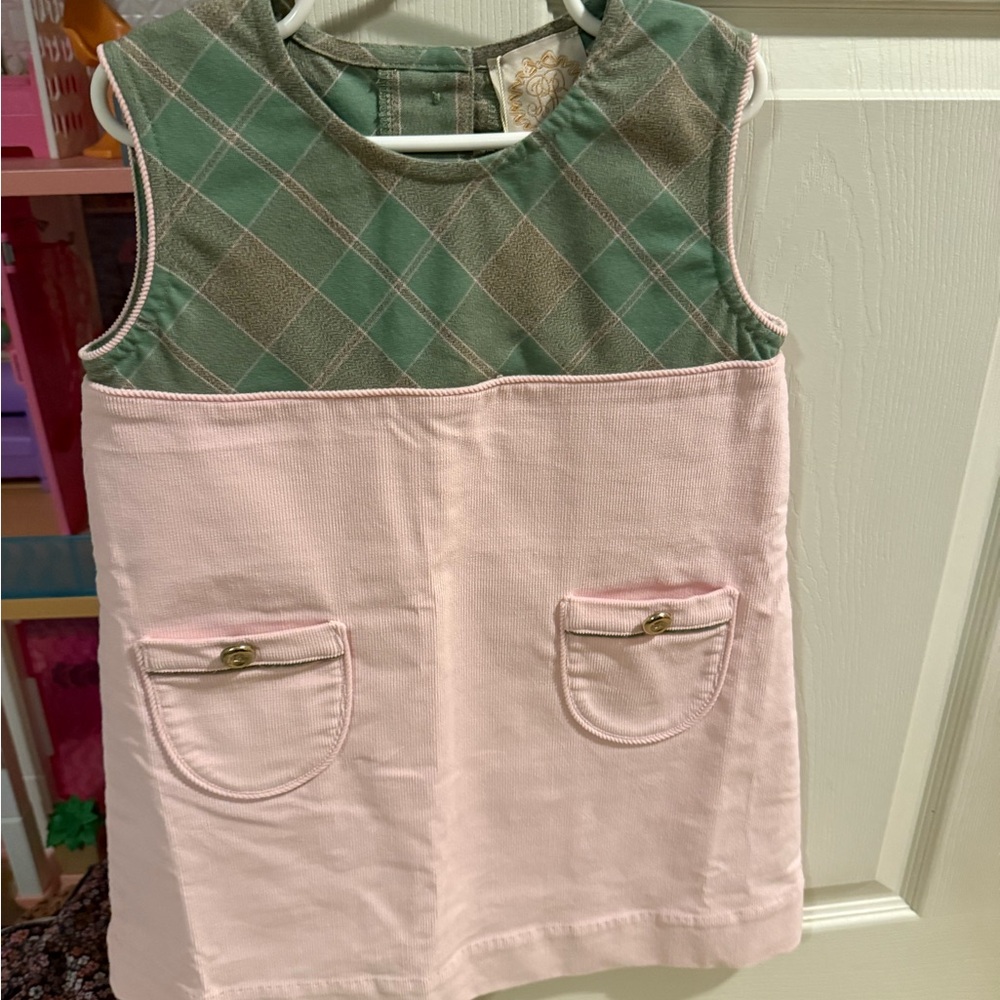 The Beaufort Bonnet Company Green and Pink Plaid Dress